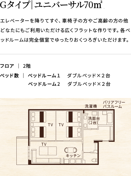 Gタイプ｜ユニバーサル70㎡